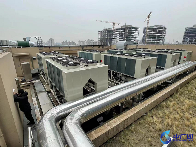 闵行行政服务中心风冷热泵机组噪声综合治理