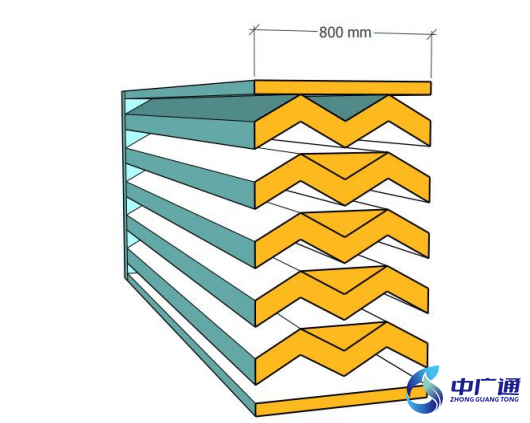 M型进风消声百叶-剖面图